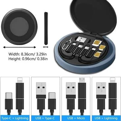 5-in-1 60W Fast Charging Cable Set Black